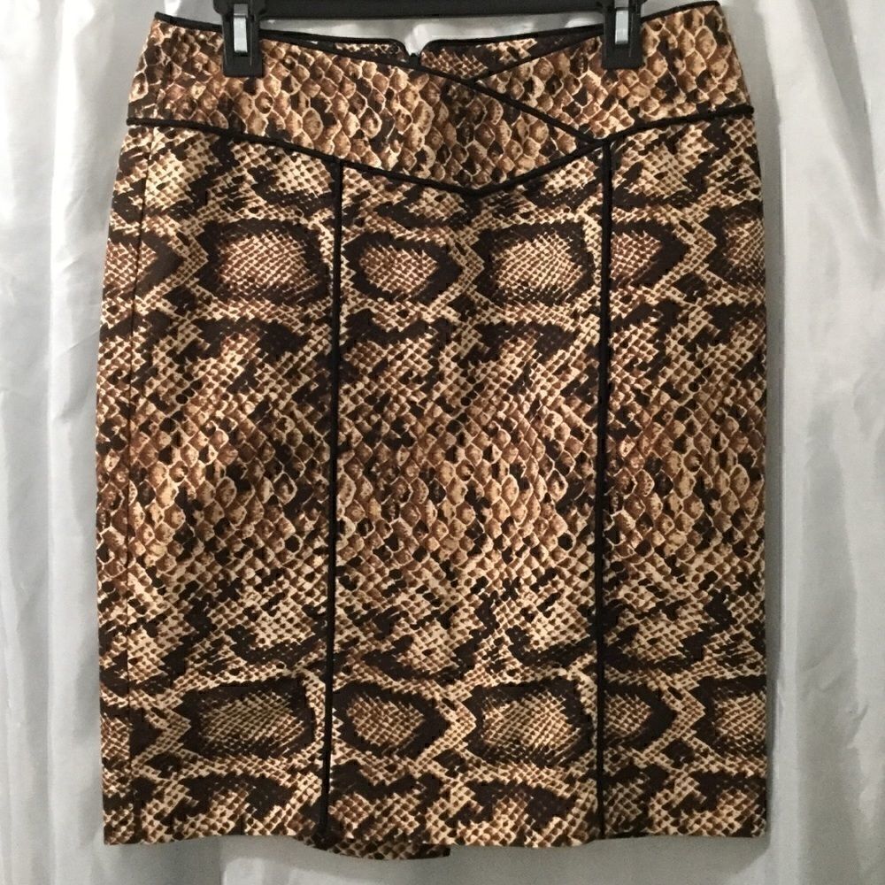 Nanette Lapore Sz 4 snake Silk blend pencil skirt